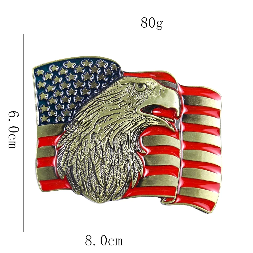 ثلاثية الأبعاد مجسمة النجوم والمشارب الولايات المتحدة العلم النسر الصقر حزام معدني مشبك قبعات رعاة البقر الغربية الشرير الجينز جزء هدايا عيد الميلاد