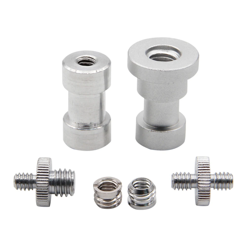 1Set 1/4 3/8" Male Female Metal Screw Kits Tripod Monopod Screw Mount Convert Adapter Light Stand Photography