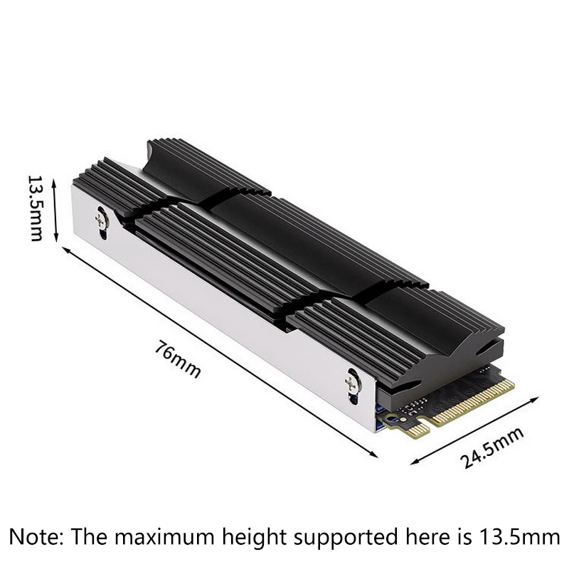 Voor PC PS5 PCIE 2280 SSD TEUCER M.2-9 SSD NVMe Koellichaam M2 2280 SSD Harde Schijf Aluminium Koellichaam met Siliconen Thermische Pad