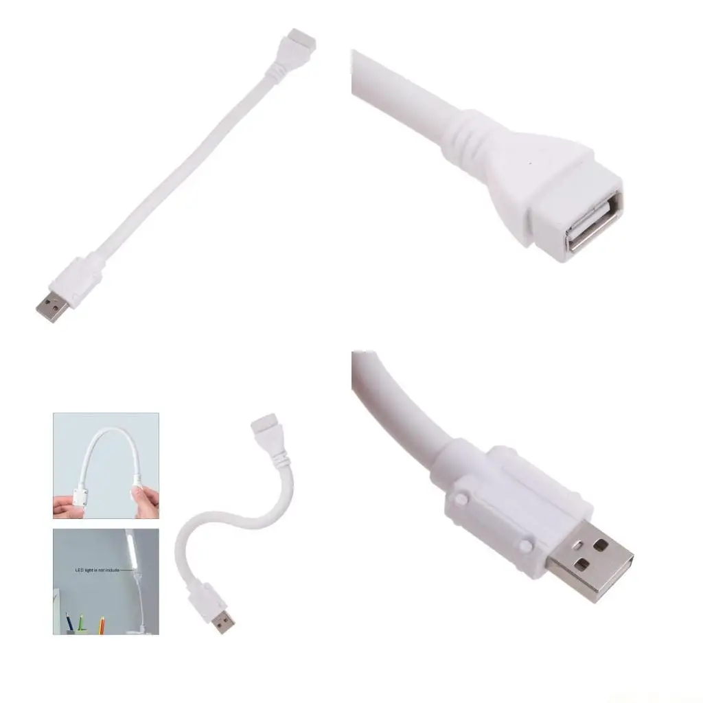 M5TD Versatile Gooseneck USB Extension Cord Wire Power Adapter Line for USB Port LED Lights, Fan, and USB Powered Accessories