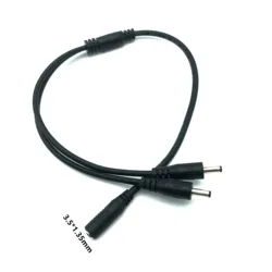 3.5*1.35mm Male To Female Y Type Adapter Extension Cable, 1 Female To 2 / 4 Male Splitter DC Power Cable