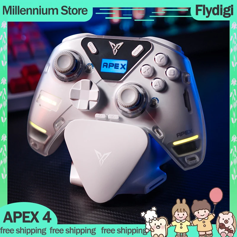 

Игровой контроллер Flydigi APEX 4, беспроводные джойстики с триггером, с поддержкой ПК/переключателя/мобильного телефона/ТВ-приставки, подарки