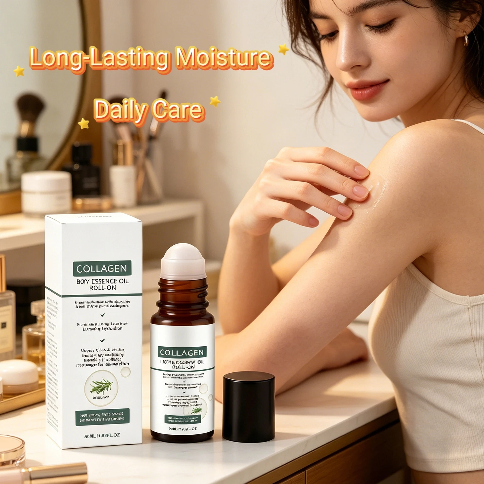 Body Roller Essential Oils Reduce Wrinkles Firming Skin Relax Muscles Quick Absorption Soothing Body Moisturing Massage Serum