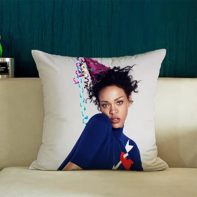 R-Rihanna Fan Gifts Pillow Cases 45x45 Cushions Cover for Pillow Home Decor Pillowcase 45*45 Cushion Cover 50x50 Bed Pillowcases