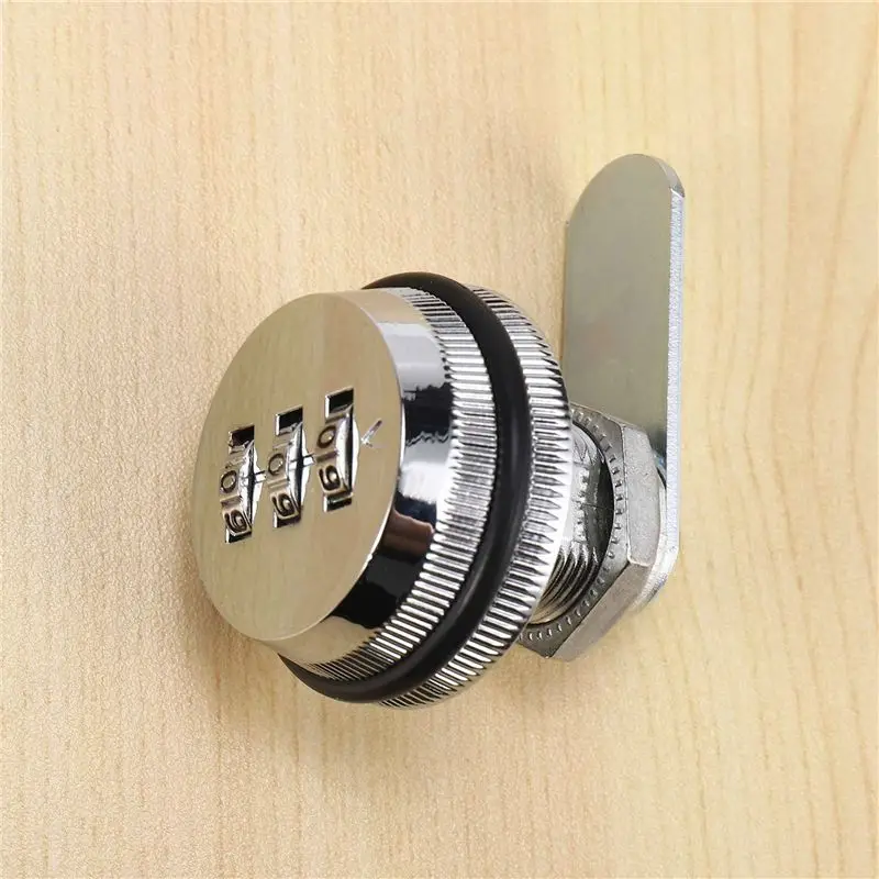 AT05-6X مجموعة رمز سبيكة قفل كامة بدون مفتاح صندوق بريد آخر خزانة RV 3 قرص فضي #3