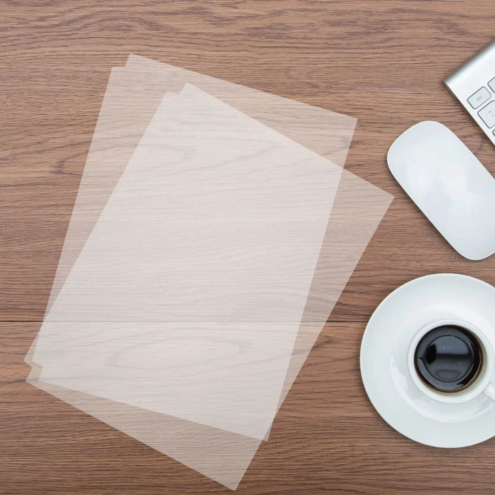 

60Pcs A4 Photo Album Inserts Clear PVC Sleeves Double-Sided 4-Pocket Layout for Postcard Sleeve Protector Sheet Organizer Binder