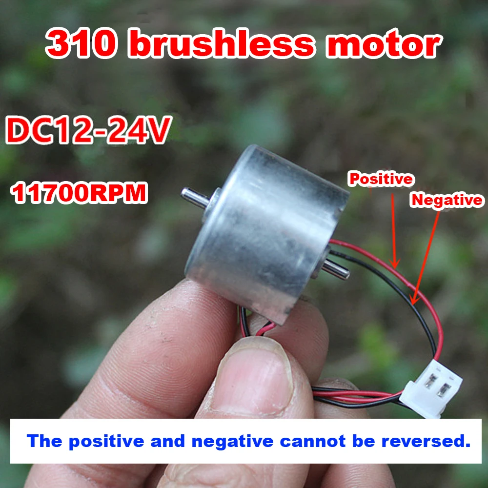 Dual Shaft DC 12V-24V 11700RPM Mini 310 Brushless Motor BLDC with Drive Double Ball Bearing Motor