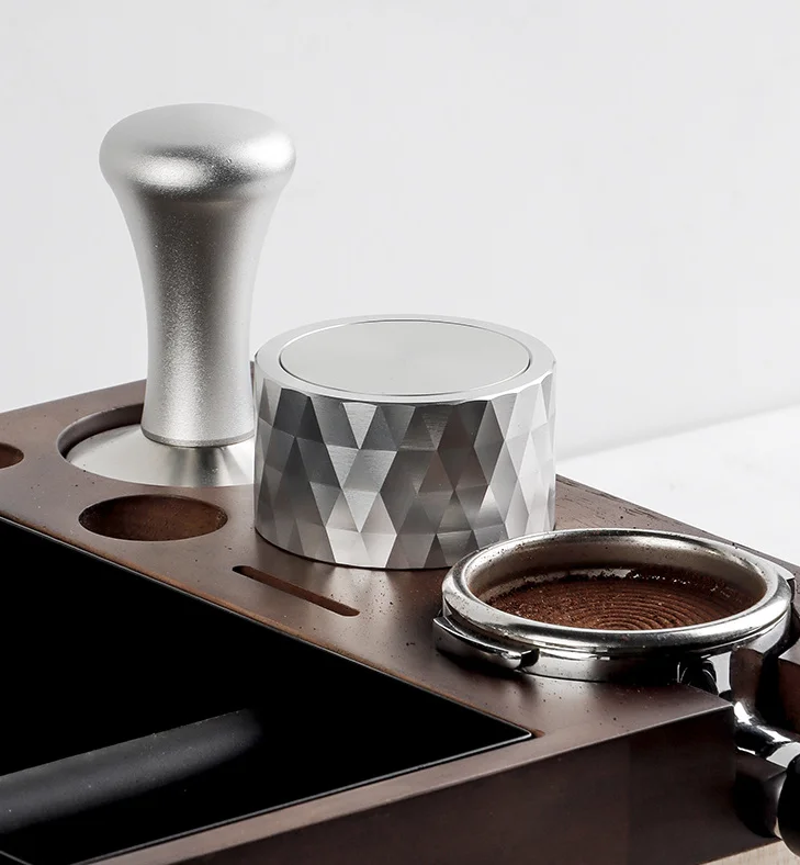 

Stainless Steel Coffee Taser with Wooden Handle 51/53/58 mm Barista and Kitchen Brew Taser for Cafe Business Coffee Taser