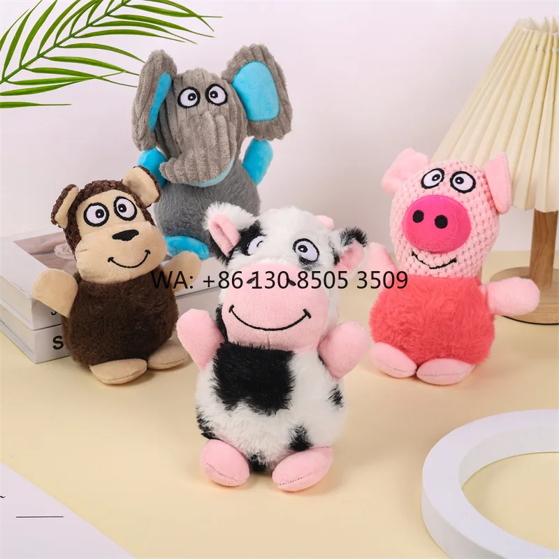 

2026 Senye Eco-Friendly Plush Chew Toy for Dogs Chubby Animal Cartoon Design Self-Entertaining Sound Indoor/Outdoor Use