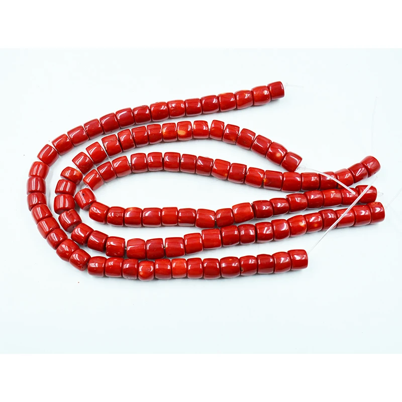 3 strands 12MM high-quality natural red coral bulging beads, loose beads  39CM