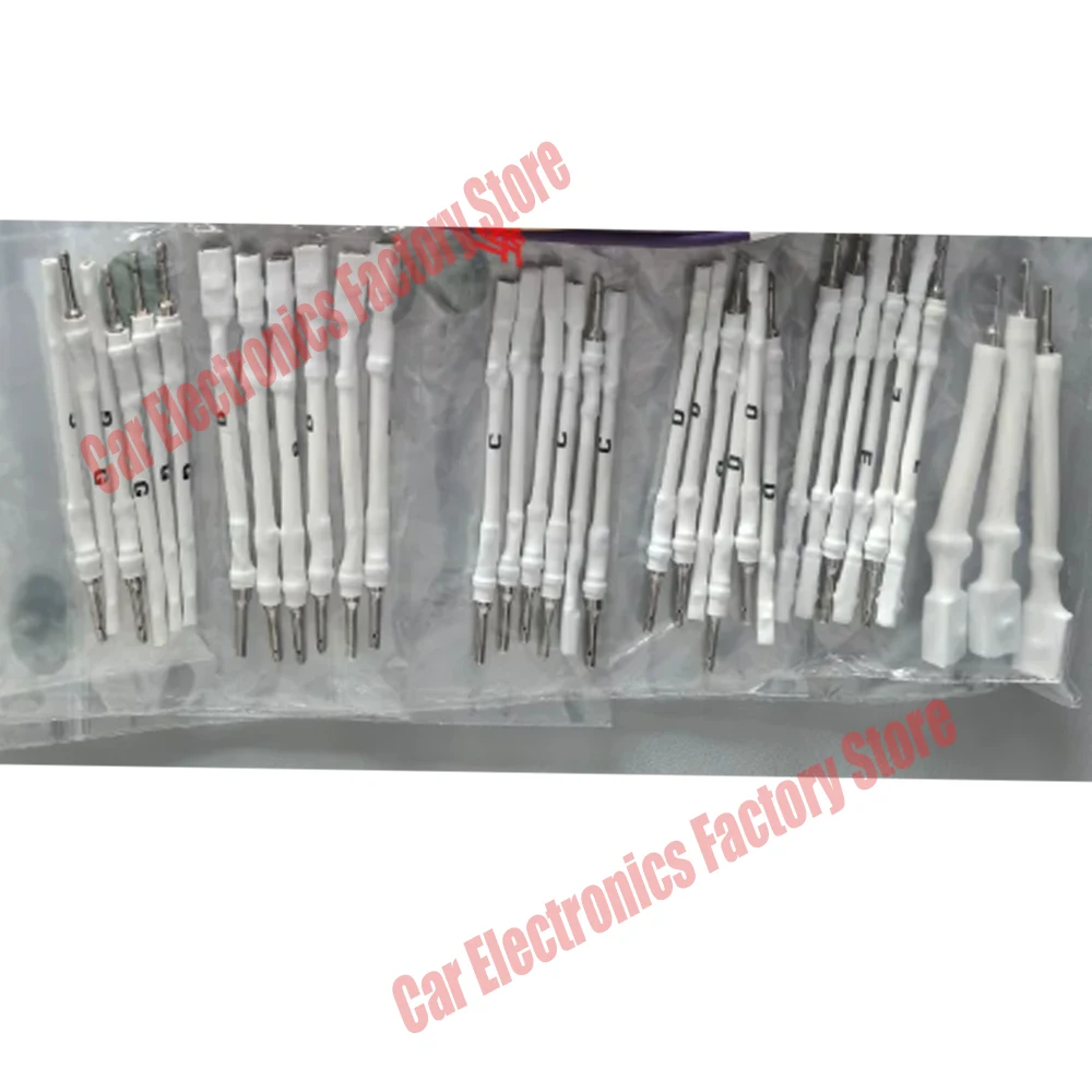 33pcs ECU Tool for KT200 FC200 Bench Cable Pin Adapter ECU Connect Pins with Terminal Probes Wiring Harness ECU Bench Adapter