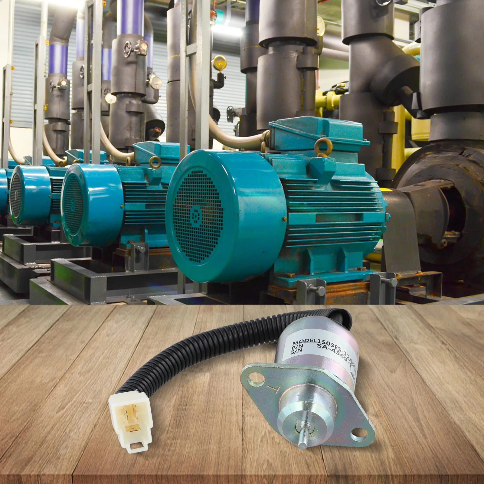 For Kubota 12V Flameout Solenoid Valve Engineered for Compatibility with Excavator Models and Easy Replacement