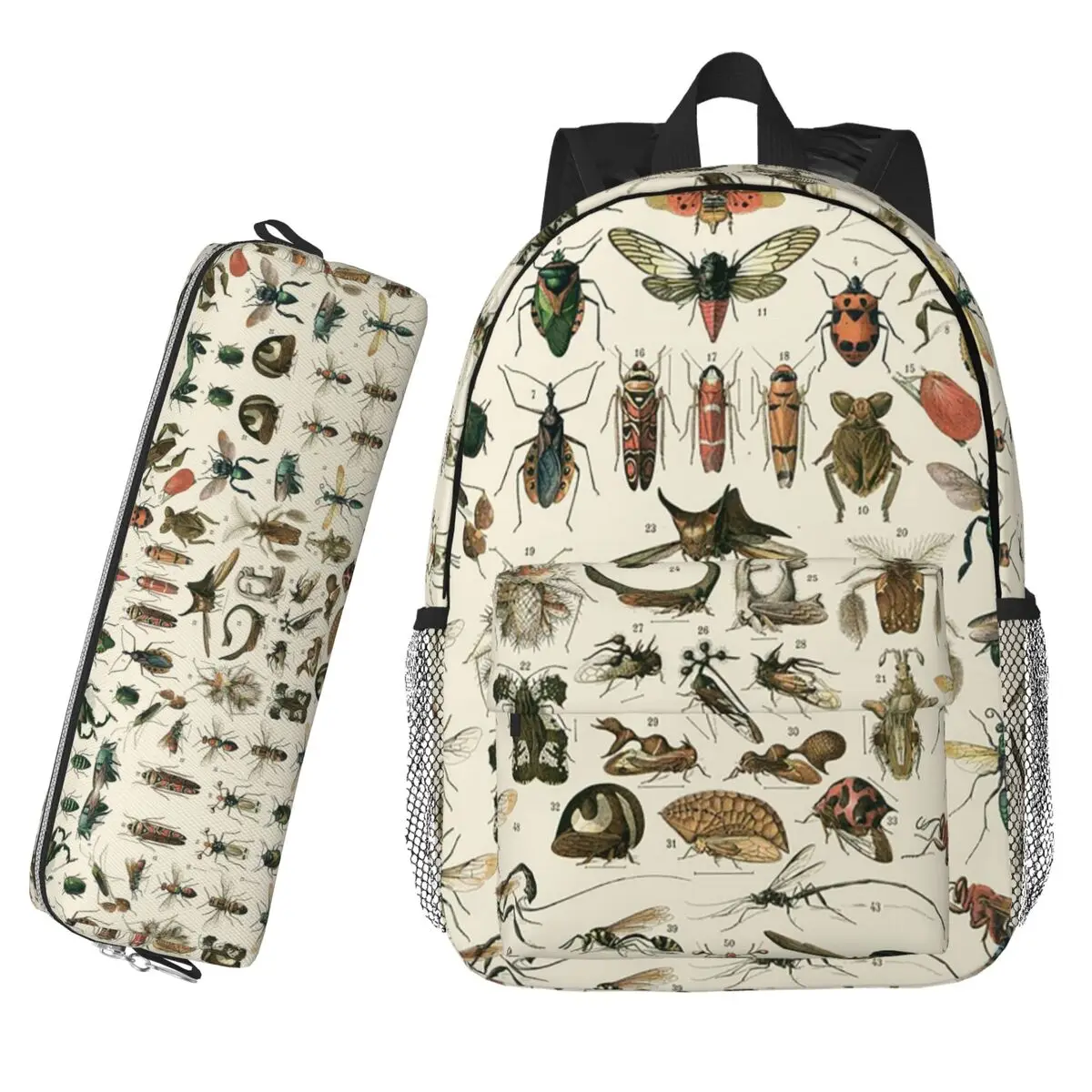 

Рюкзак с насекомыми, Лидер продаж, рюкзак большой емкости для мальчиков и девочек, сумка для книг, сумки на плечо для мужчин, женщин, детей, школьная сумка, пенал