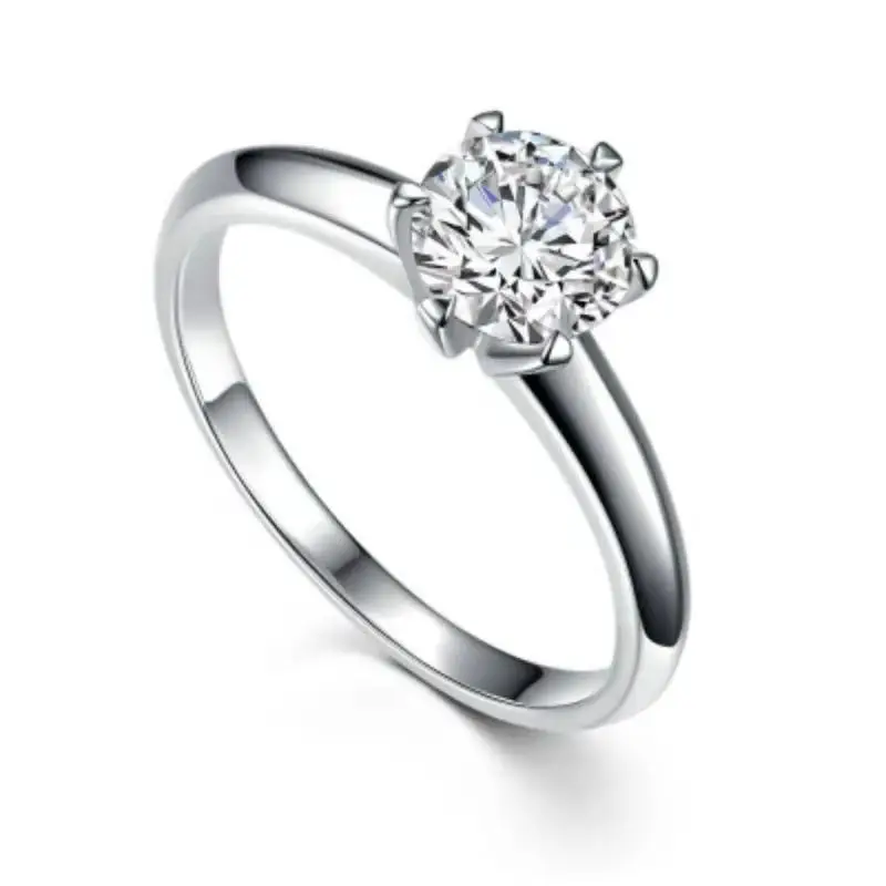 

925 Sterling Silver moissanite Rings for women crystal adjustable size Fashion party Couple Gifts engagement wedding Jewelry