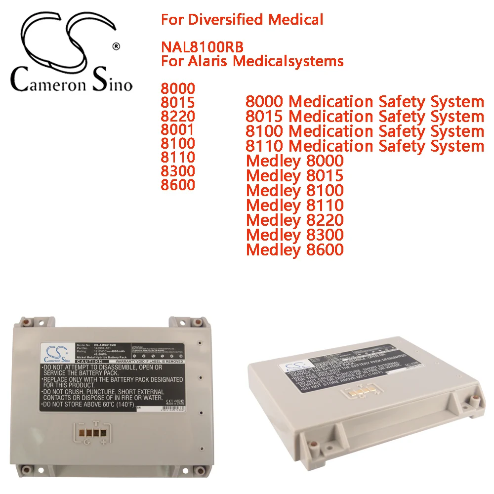

Cameron Sino Medical Battery For Alaris Medicalsystems 8100 Medication Safety System 8110 Medication Safety System Medley 8000