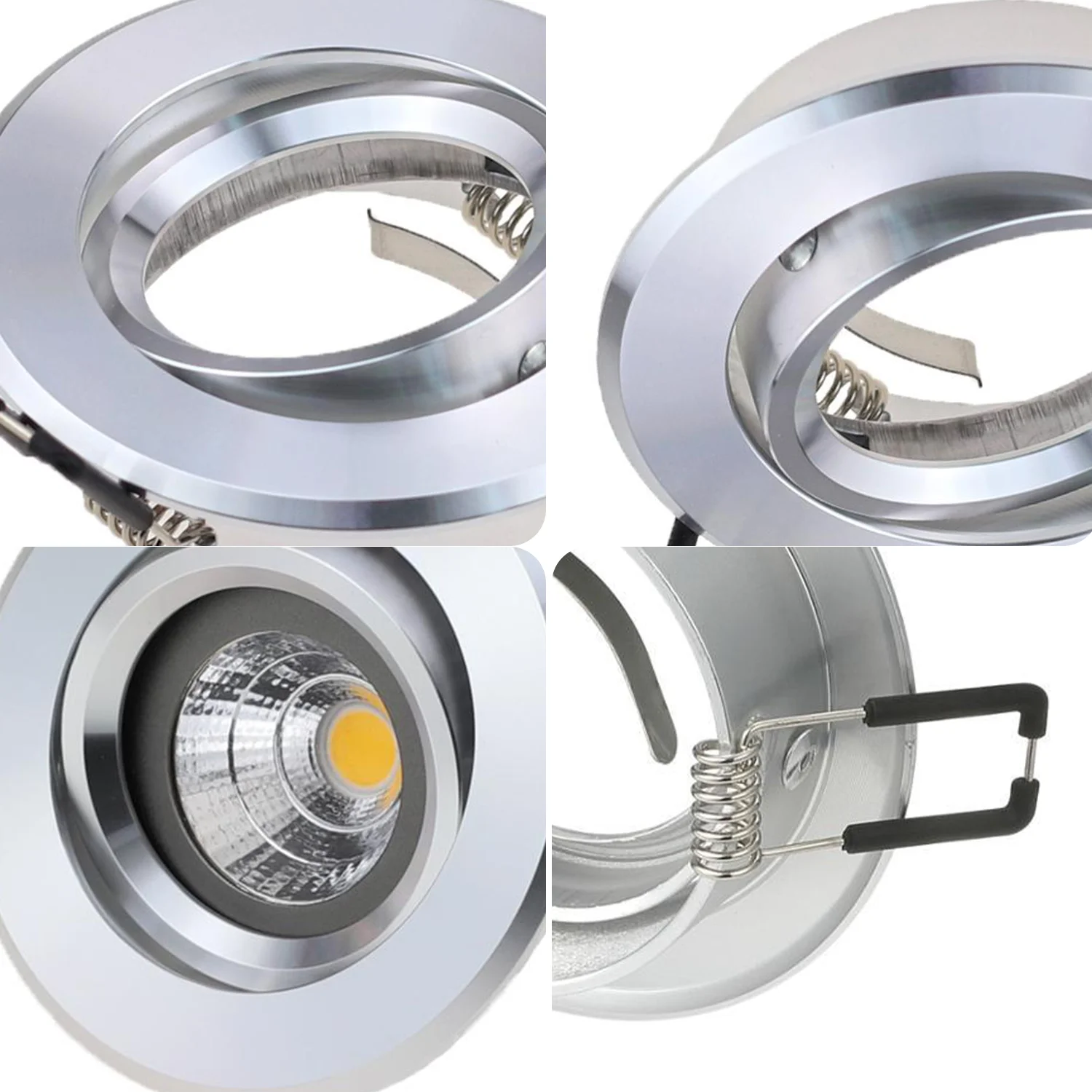 Adjustable LED Recessed Ceiling Downlight Mounting GU10/MR16 SBulb Lamp Holder Base Spot Lighting Fixture Accessories