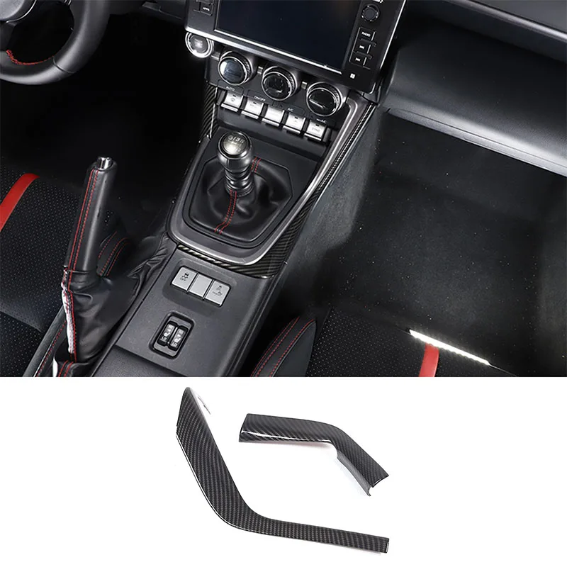 

For Subaru BRZ 2022 Car Central Control Gear Side Decorative Frame Sticker ABS Carbon Fiber Interior Accessories LHD