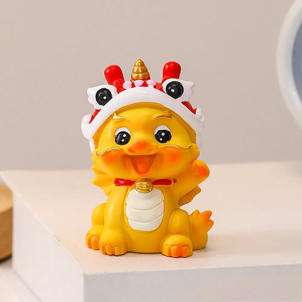 

5 шт. миниатюрных фигурок драконов из смолы, украшение в стиле китайского зодиака для рабочего стола, сада, газона, двора, балкона, статуэтка дракона для декора