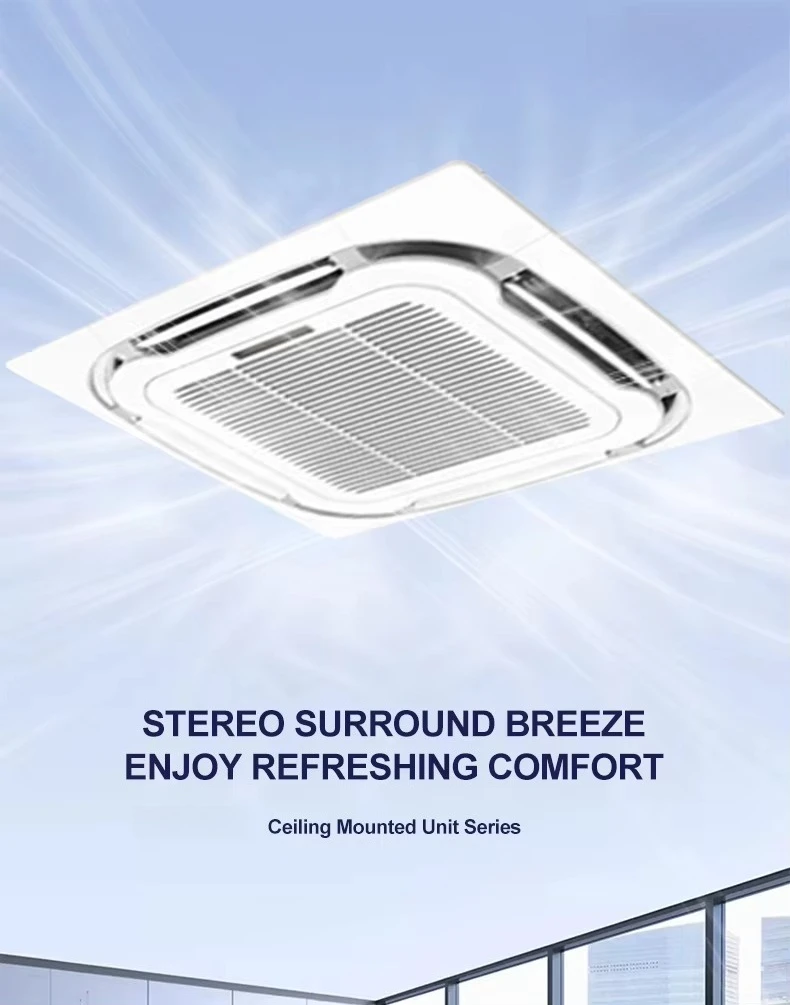 AUX 5HP Ceiling Cassette Smart Air Conditioner Variable Frequency 45000BTU AC  with Four-way  Cooling & Heating view 4