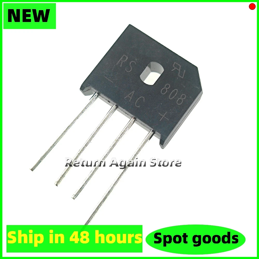 10PCS/LOT RS808 RS808G RS810 Bridge stack rectifier, new original, straight, flat foot