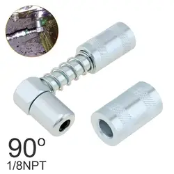 90 Degree Grease Nozzle Grease Gun Lubrication Tool Accessories 3 Jaw Grease Coupler Adapter Connector Oil Pump Fitting Tool