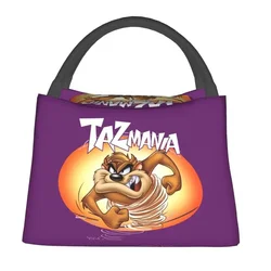 Custom Taz Mania Tasmanian Devil Lunch Bag Men Women Cooler Warm Insulated Lunch Boxes for Picnic Camping Work Travel