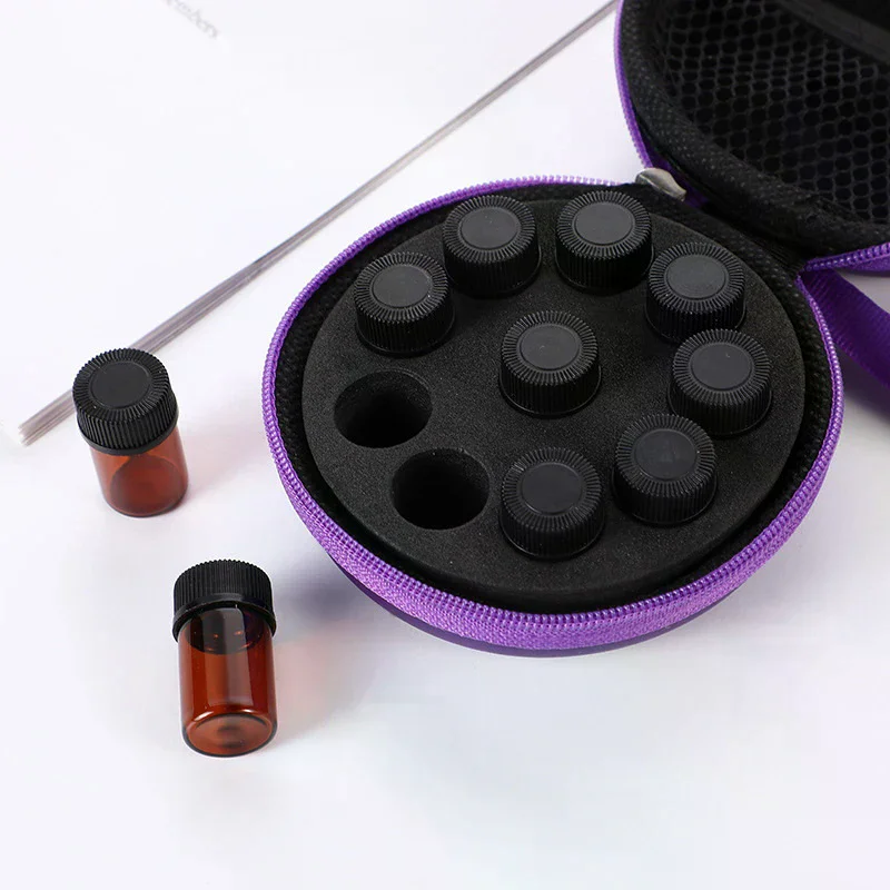 

1-2Ml Portable 2M Essential Oil Case Bottles Perfume Oil Bag Essential Oil Box Travel Organizer Carrying Holder Storage Bag