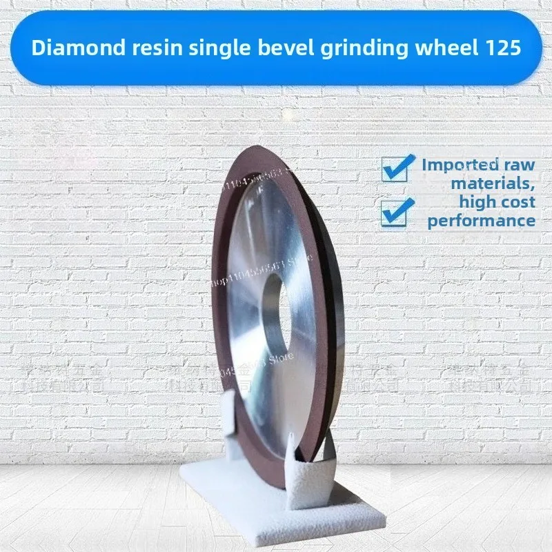 

Diamond Resin Grinding Wheel (KLY125*32) - 30°/45° Single Bevel, Ideal for Agate Beveling, Sharp Saw Blade