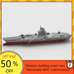 New 10009PCS 1/200 China Navy Air Carrier Fujian 003 Model World Military Building Blocks Toys for Kids Weapon Bricks Gifts Boys