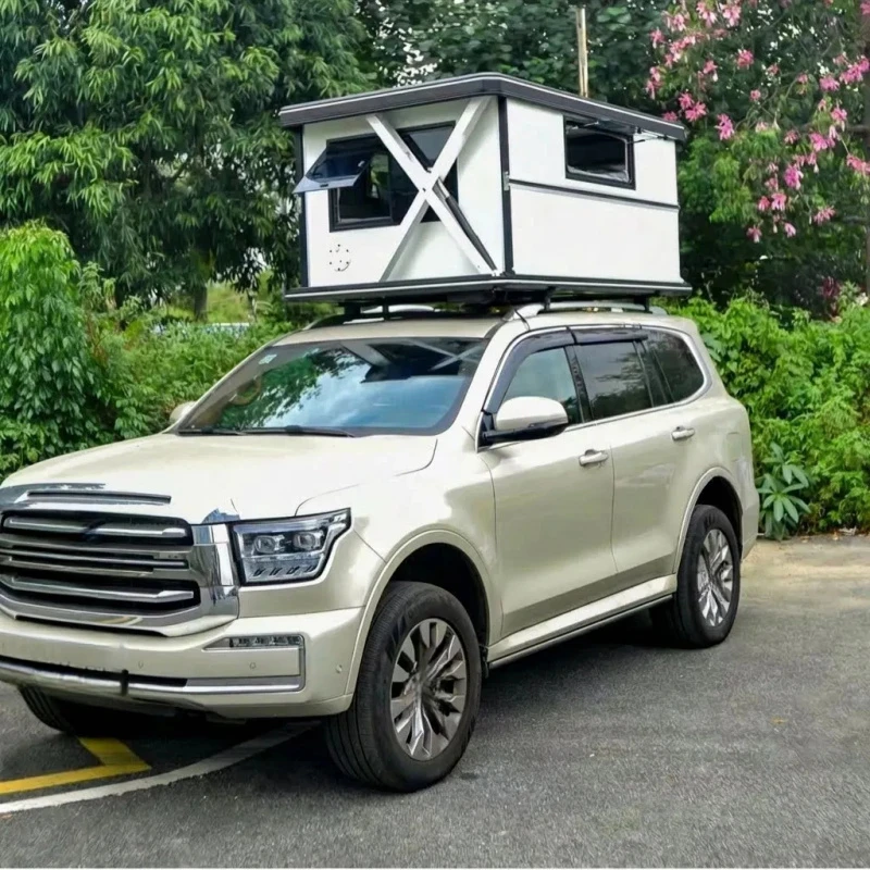 Durable Fully Automatic Remote Control Aluminum Roof Tent Ox Cloth Waterproof Car Overland Camping Equipment