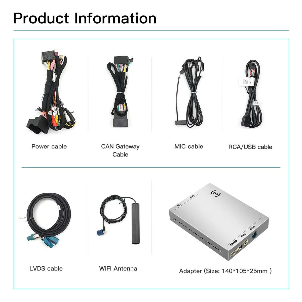 Autoabc Wireless Apple CarPlay Android Auto interface For Audi MMI MIB2 Wireless screen mirroring Carplay kits car video