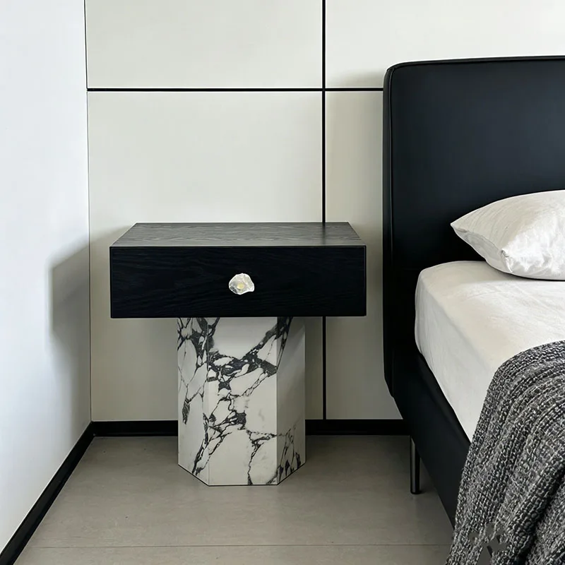 Modern Home Nightstand Contemporary New Style Bedside Table Classic Apartment Mesita Noche Storage Bedroom Furniture