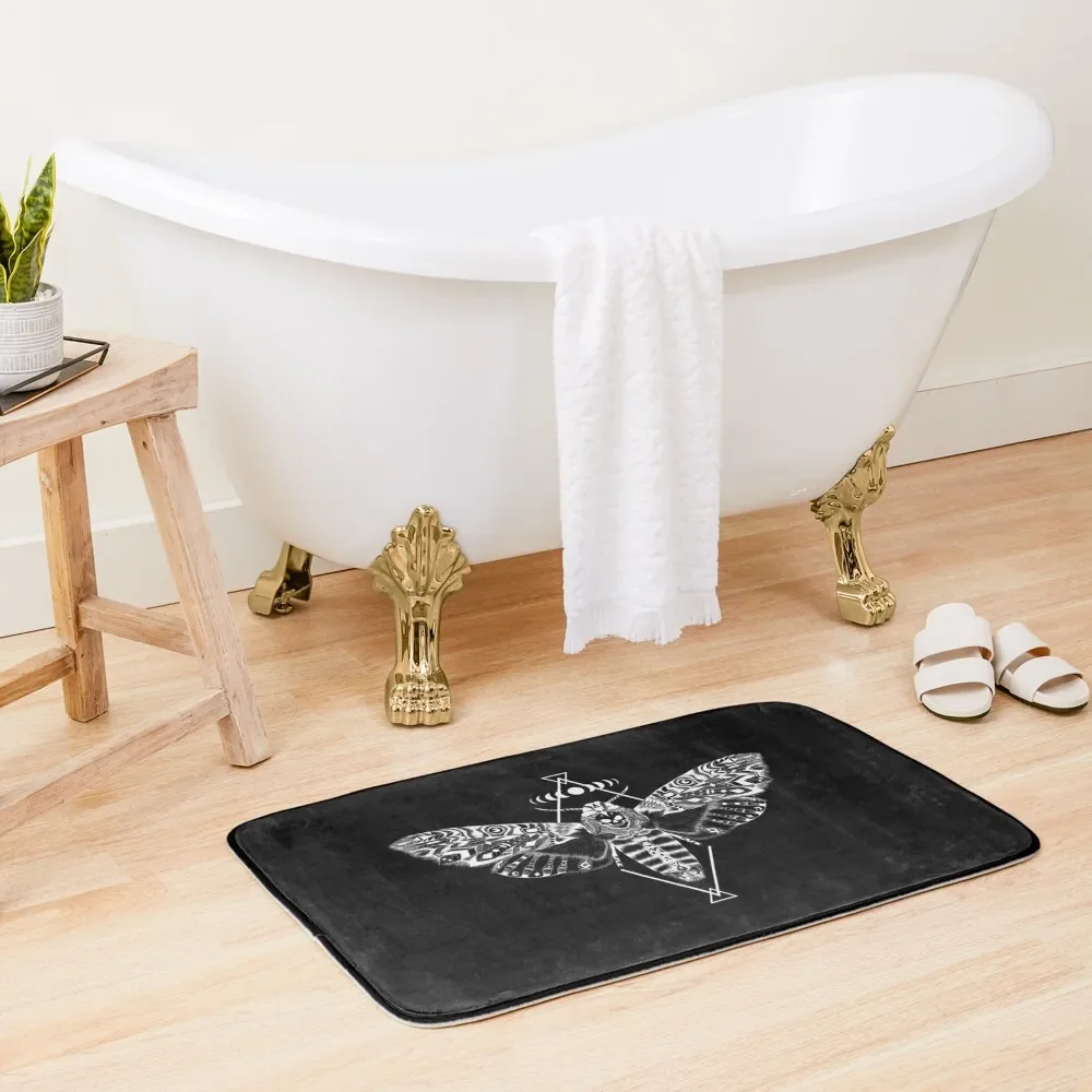 Skull Moth ? Goth Bath Mat Entrance Carpet Bedroom Carpet Kitchen Mat