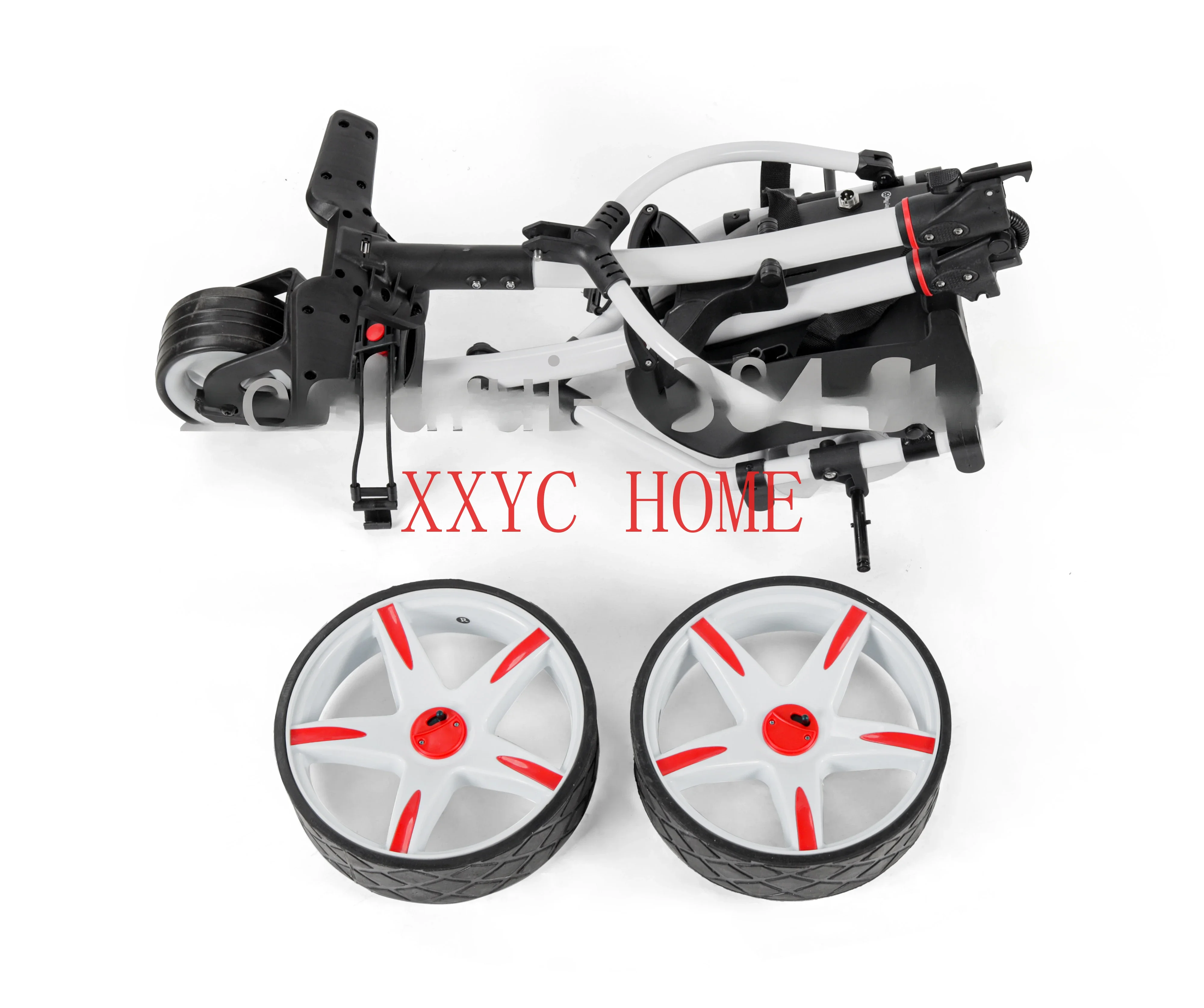 Golf Carts Electric Foldable 3 Wheel Golf Cart Trolley Electric White S1T2 Foldable Golf Scooter