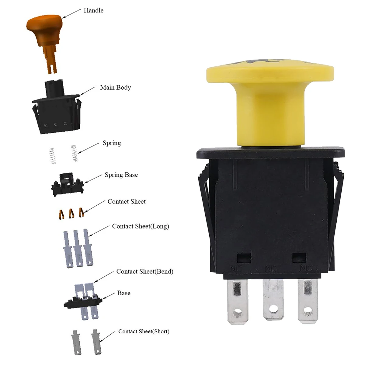 Clutch PTO Switch 7 Terminals fits MTD Cub Cadet 925-3233A 725-3233A 925-3233 725-3233 Delta 6201-308 6204-308 Blade Clutch