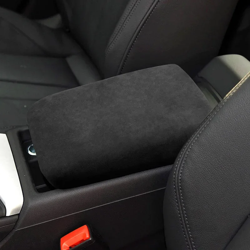 

For Audi A4 A5 S4 S5 2017-2021 Car Armrest Box Cover Suede LHD Car Center Console Armrest Storage Box Pad Shell Decor Parts