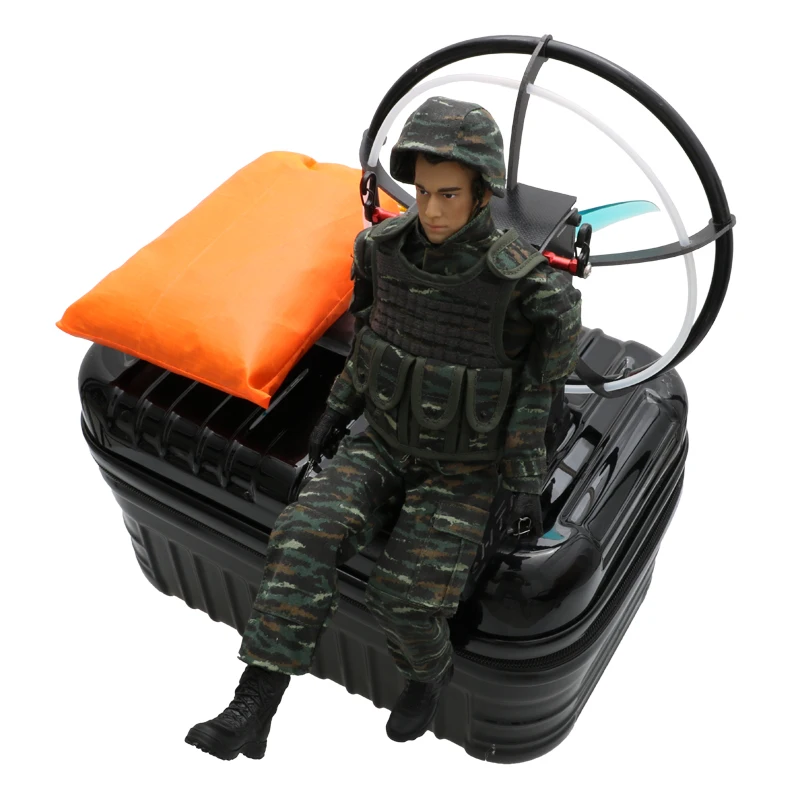 1Set 2306 Motor RC Powered Paraglider w Soldier Model 1.8Meters Wingspan 30D Nylon Canopy Plug and Play Kit Gifts for Adult Kids