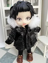 OB11 Doll Clothing Accessories GSC Plain P9 Molly 12 Point Bjd Winter Cotton Jacket With Wool Collar Jacket