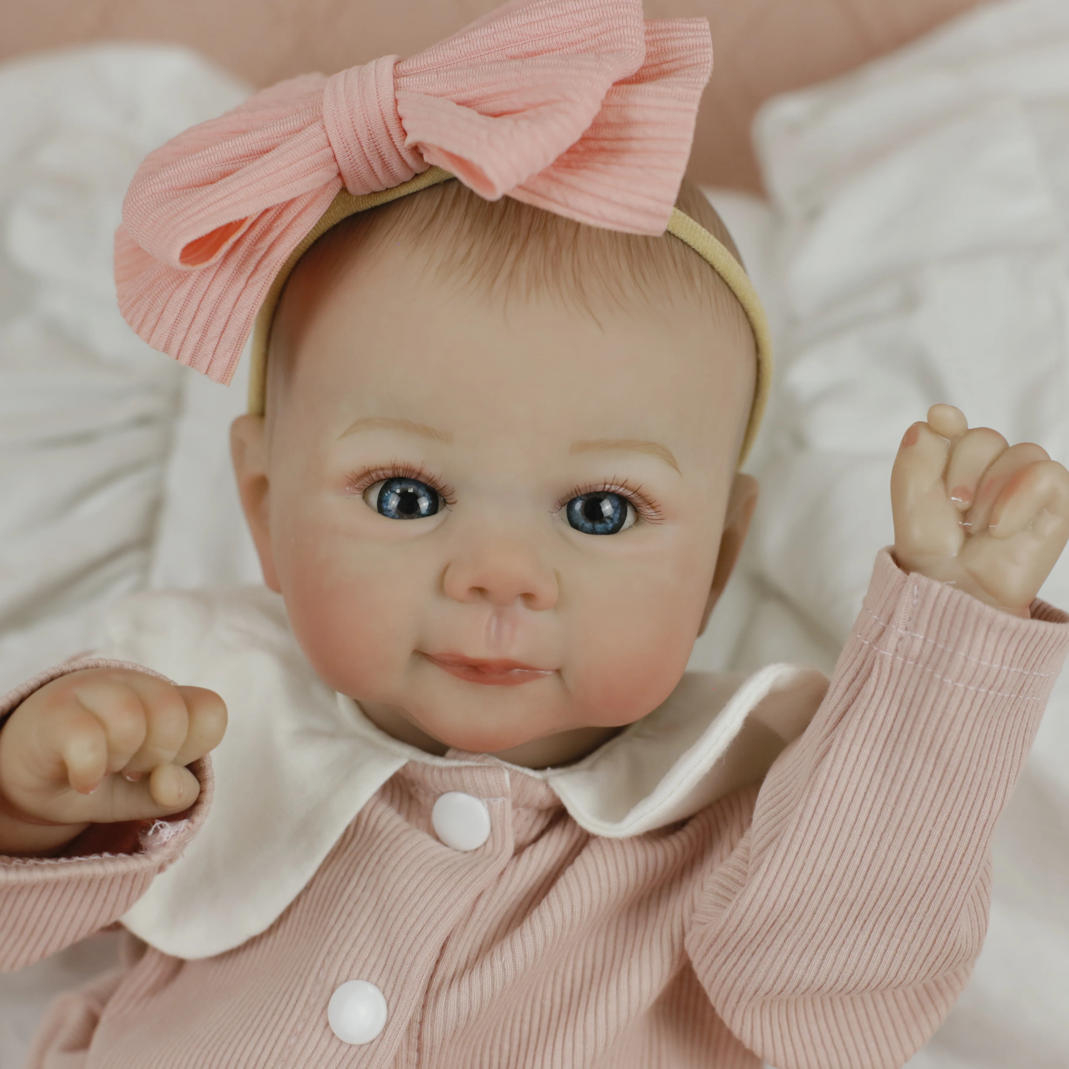19inch Full Body Silicone Vinyl Reborn Baby Doll Girl Juliette Handmade 3D Skin Visbile Vein Collectible Art Doll Christmas Gift