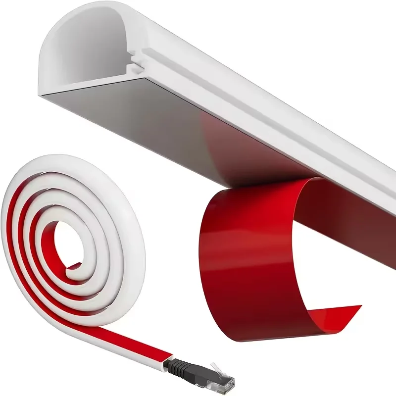 1PC 39.37/118.11inch Cable Hider Free Cutting Easy Installation Cable Tidy Hide Wall Floor Wires