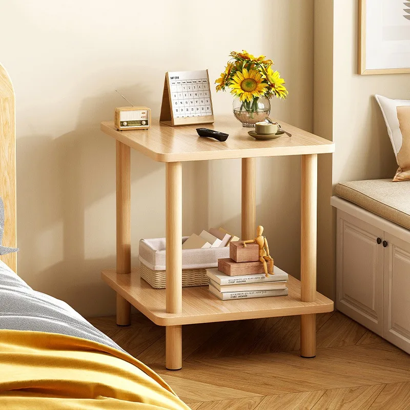 Minimalist Corner Table End Table Nightstand Storage Rack Compact Sofa Side Table Bedroom Center Table Coffee Table