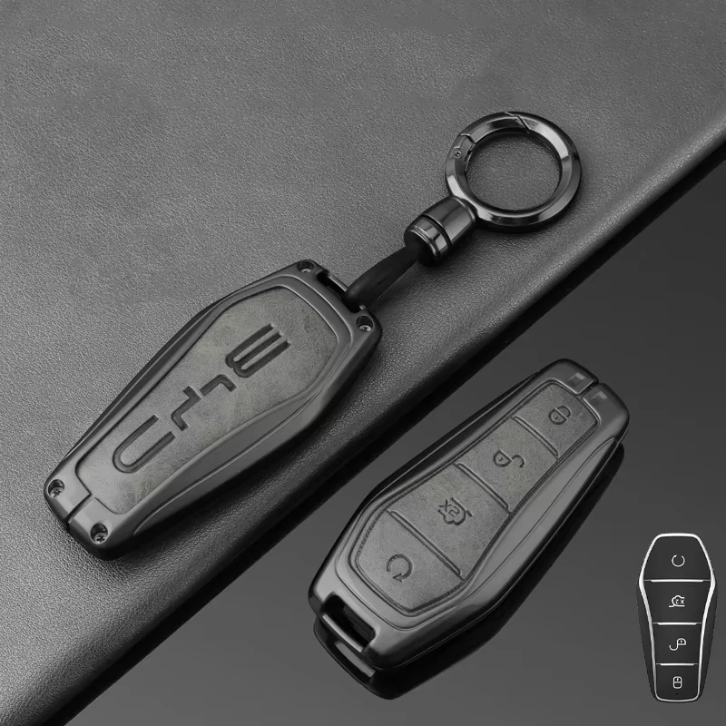 Zinklegierung Leder Autoschlüssel-Hülle für BYD Sealion 7 Song Plus Seal U DM-i Song Pro Dolphin Atto 3 2 Schlüsselanhänger Zubehör – Detail 5