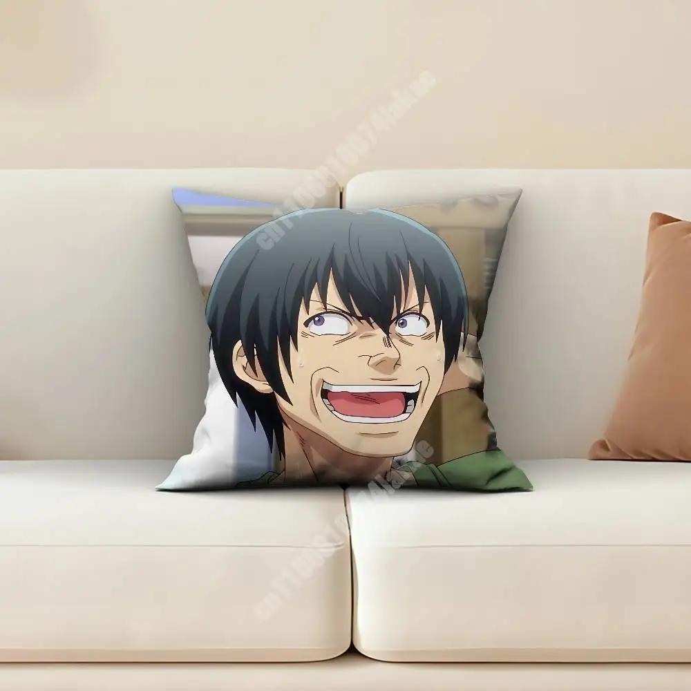 G-Grand B-Blue Funny Titan Face Pillow Cover Cushion Case Sofa Couch Modern Apartment Decor Family Furnishing