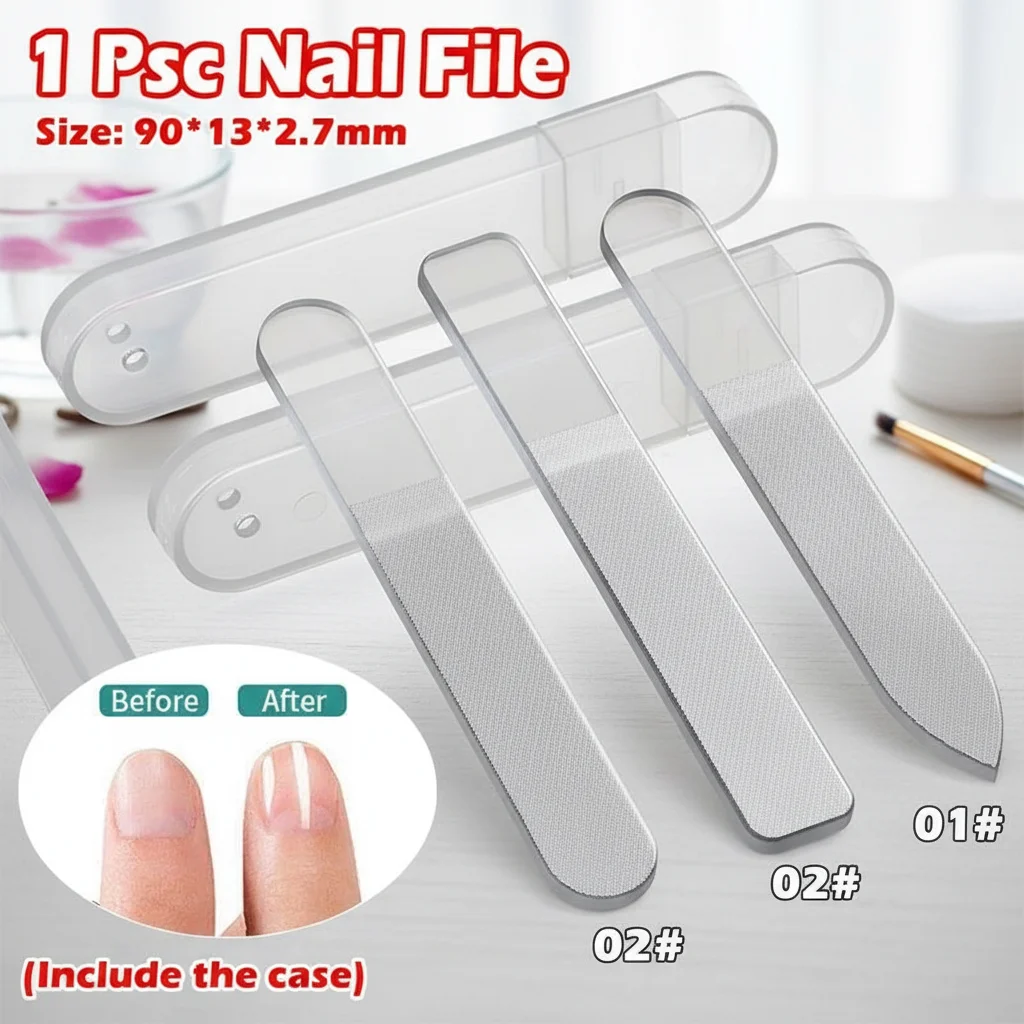 Nail File Transparent Buffing Sanding Polishing Durable Manicure Professional Nail Art Tools for Women