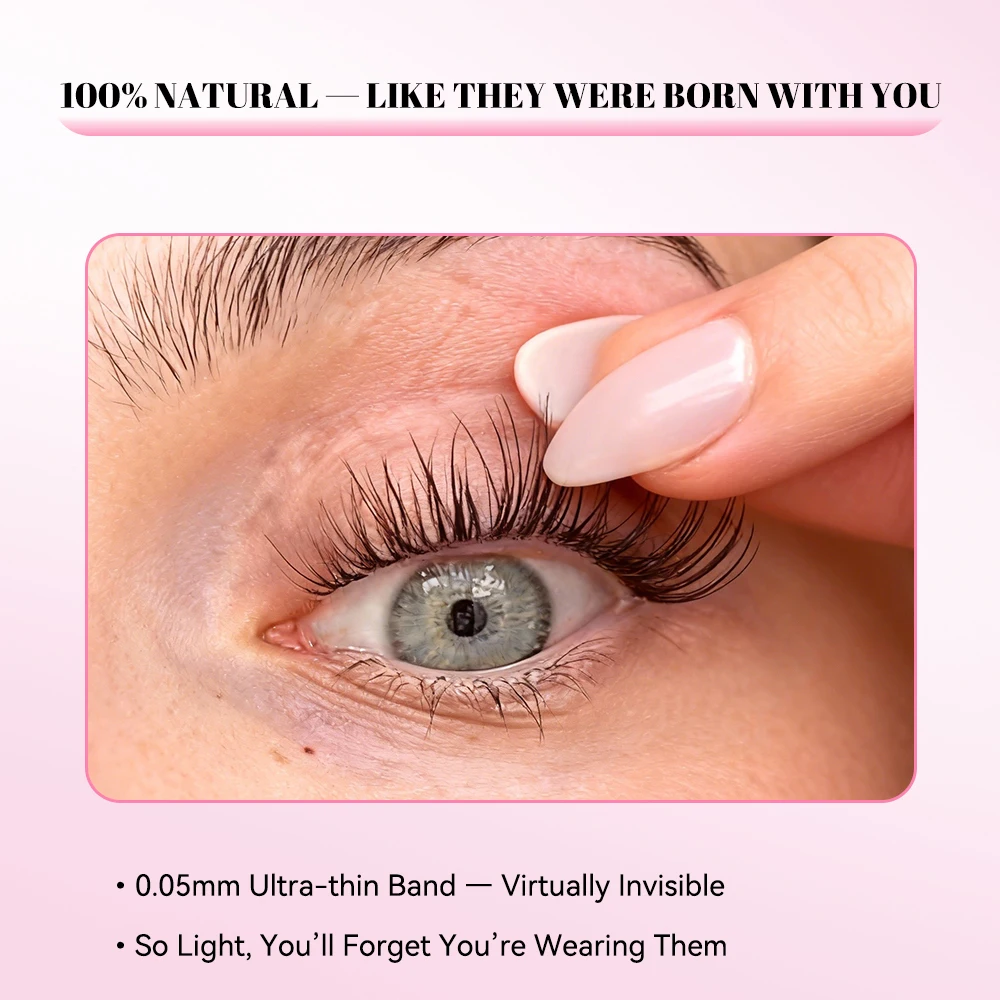 uCoolMe Venus Natural Cluster Lashes DIY False Eyelash Extensions Naturally Born Lash Look Long-lasting Waterproof Makeup Tools