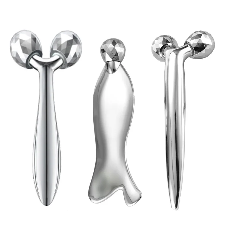 3D Roller Massager Facial Zinc Alloy Massage Stick Facial Lift Firming Eye Massage Tool