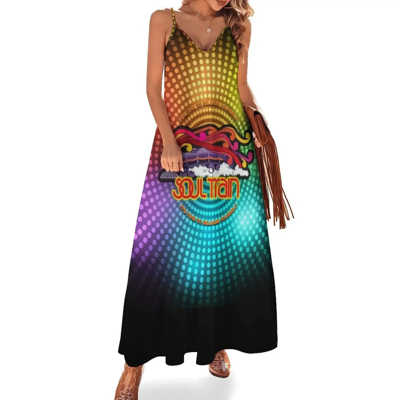 It's Time to Release Yourself, Soul Train Sleeveless Dress dress for women summer dress women 2024