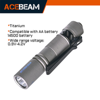 ACEBEAM Pokelit AA titanium EDC flashlight 1000 lumens 114 meters 14500 rechargeable battery flashlight  compact size daily EDC