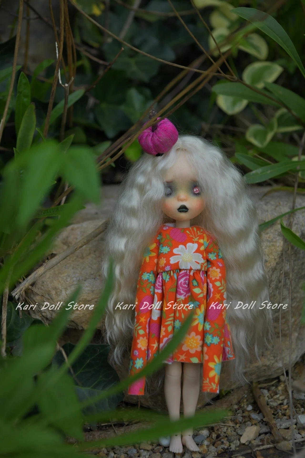 

Kari Doll Clothes and skirts dress Halloween colorful long-sleeved dress set with Scarf for Landazz Landoudou Doll