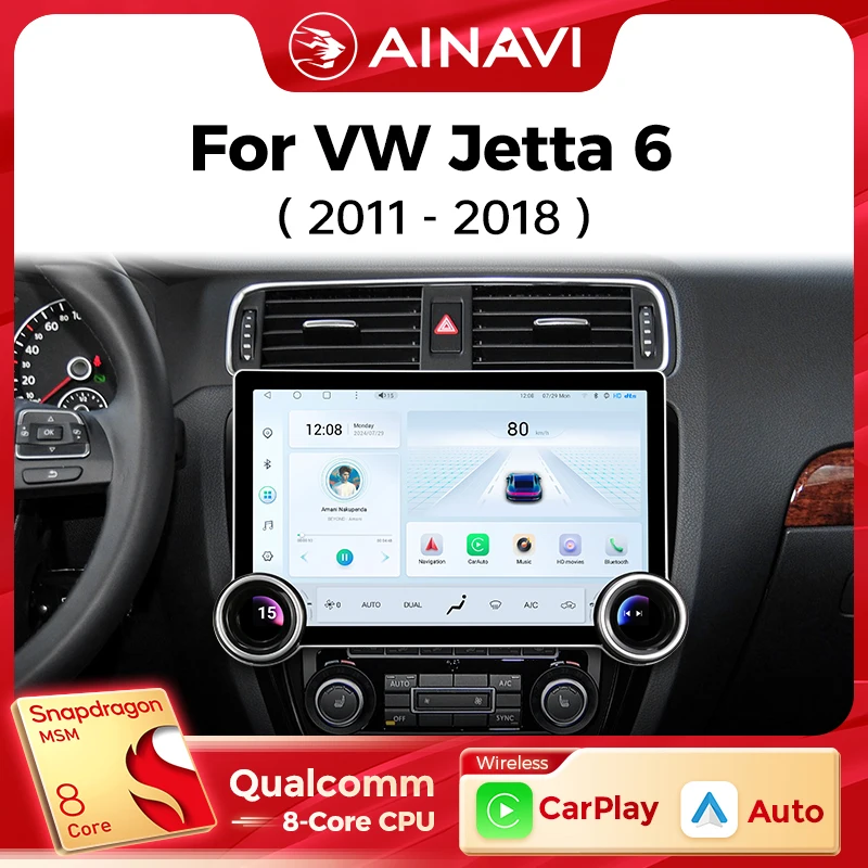 

Мультимедийный плеер Ainavi 11,8 дюйма для Volkswagen VW Jetta 6 MK6 Carplay Android, автомобильное радио, стерео